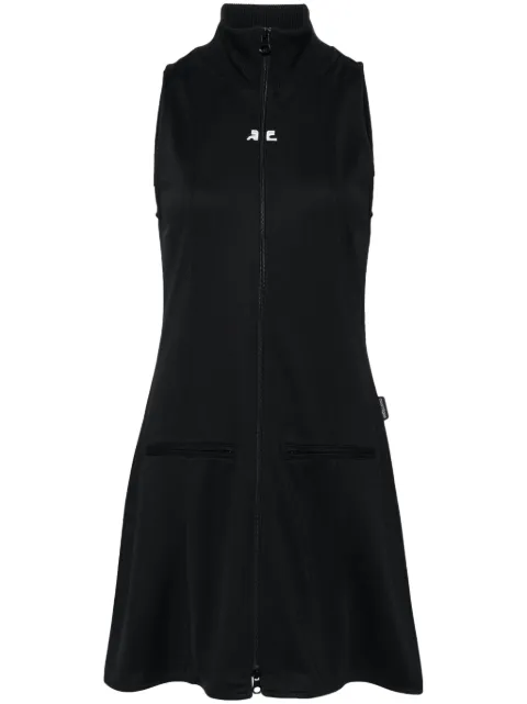 Courrèges Interlock logo-embroidered minidress Black 124JRO355JS0091
