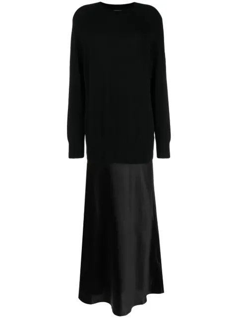 Christopher Esber Monument layered cashmere dress Black 23033012
