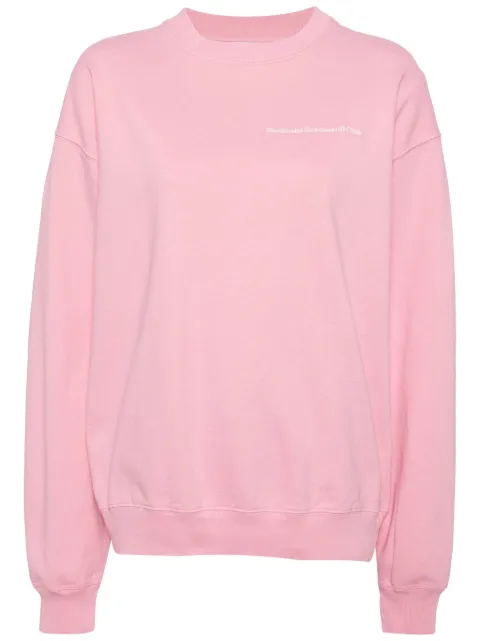 Stockholm Surfboard Club logo-print organic cotton sweatshirt Pink U1000033P30