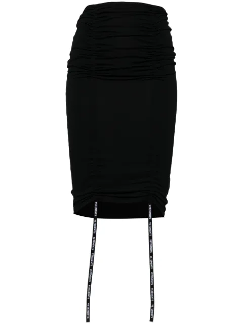 VETEMENTS ruched pencil skirt Black UE64SK950B