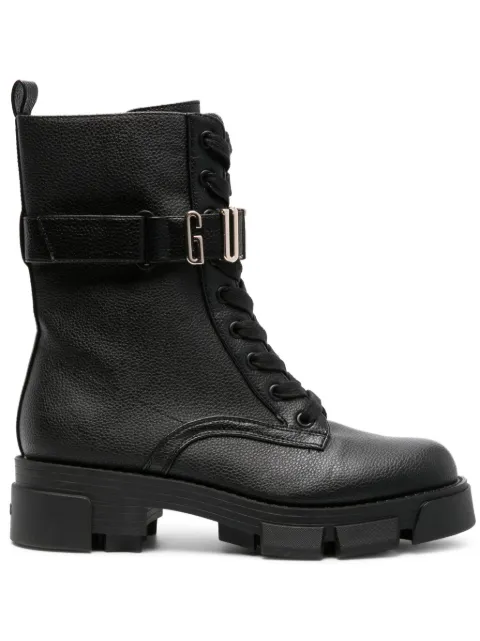 GUESS USA Madox logo-plaque boots Black FL8MDXELE10
