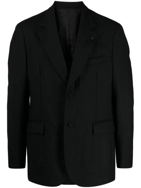 Lardini flower-charm single-breasted blazer Black IT6920ITSK61406