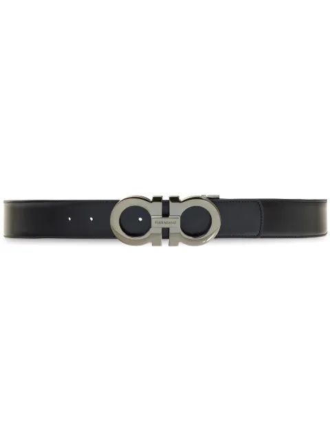 Ferragamo reversible and adjustable Gancini belt Blue 770715