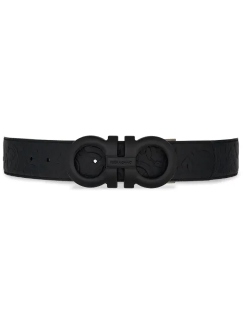 Ferragamo reversible and adjustable Gancini belt Blue 770713