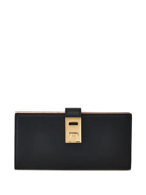 Ferragamo Hug continental wallet Black 770845