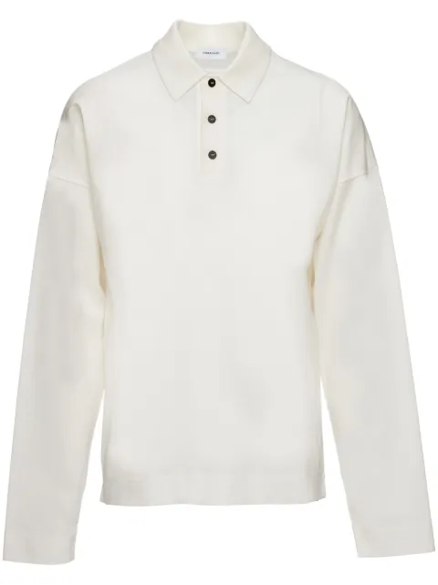 Ferragamo long-sleeve cotton polo shirt White 769939