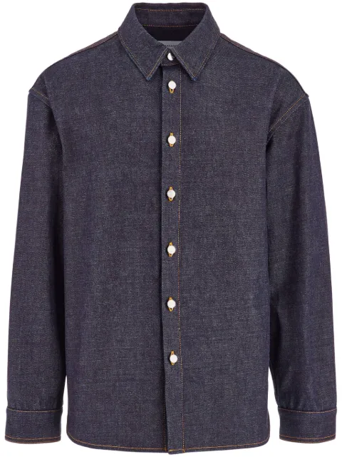 Ferragamo Long sleeved denim shirt Blue 771281