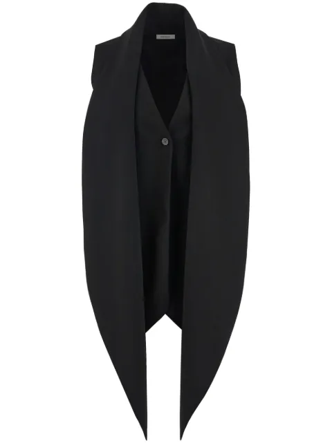 Ferragamo sash-detail V-neck waistcoat Black 770078