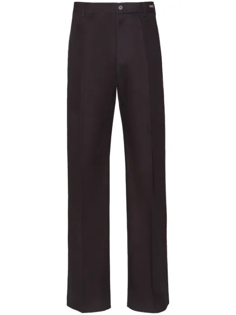 Ferragamo flared cotton chino trousers Black 770992
