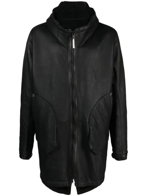 Isaac Sellam Experience zip-up hooded coat Black PSYCHOSTRAKH24