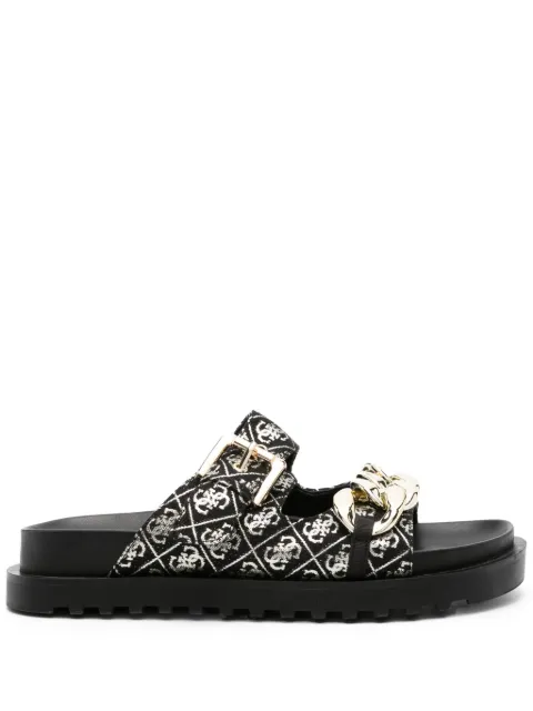 GUESS USA Fatema chain-link slides Black FL6FATFAL03