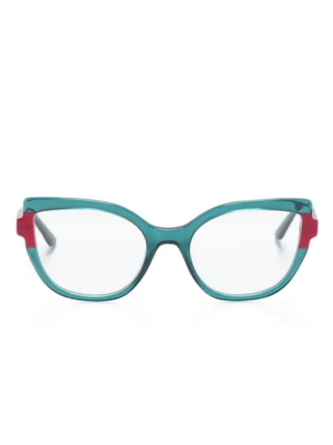 Karl Lagerfeld logo-print cat-eye glasses Green KL6132