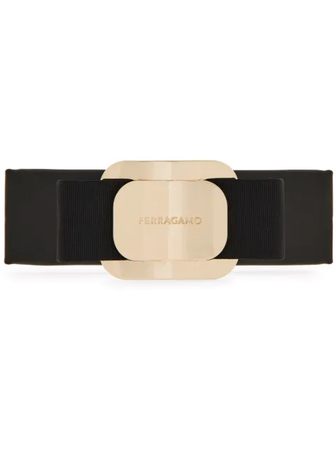 Ferragamo hair clip with new Vara plate Black 771551