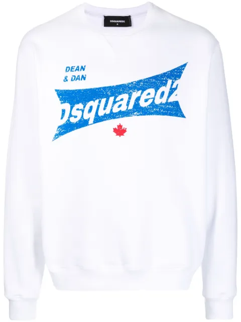 DSQUARED2 logo-print cotton sweatshirt White S71GU0633S25516