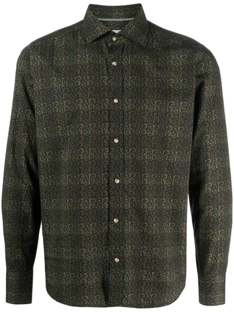 Tintoria Mattei geometric-print cotton shirt Green RP4N61