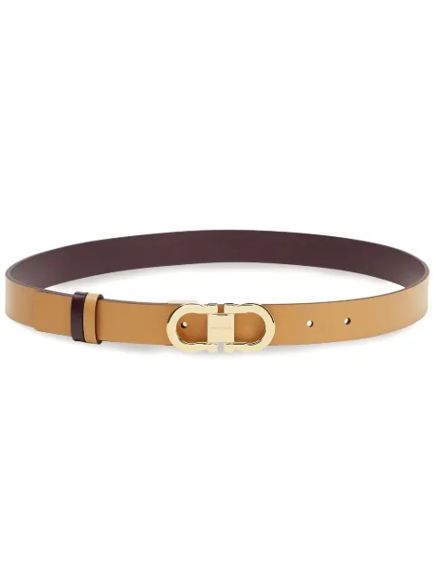 Ferragamo Gancini reversible leather belt Neutrals 771067