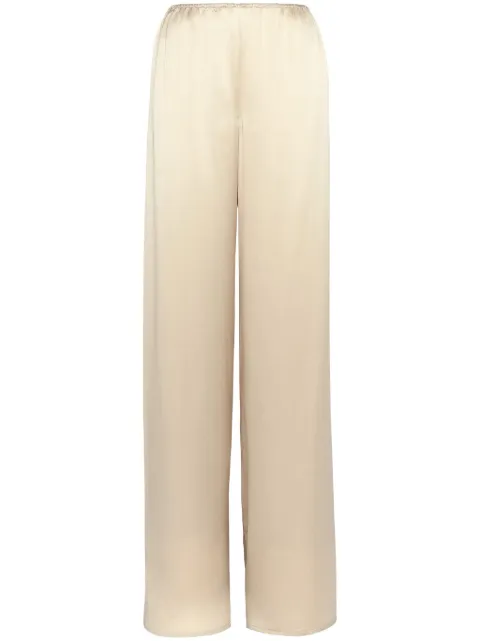 Ferragamo satin-finish wide-leg trousers Neutrals 770257