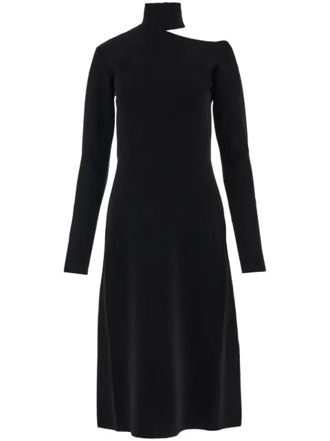 Ferragamo cut-out knitted midi dress Black 769914