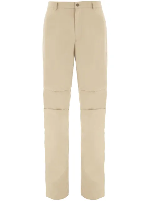 Ferragamo logo-patch cotton cropped trousers Neutrals 771029