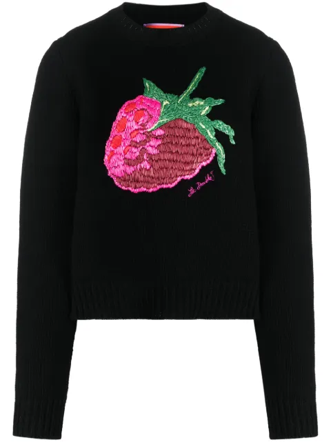 La DoubleJ Lampone embroidered jumper Black PUL0179KNI093VA203BL01