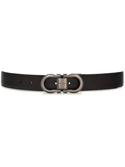 Ferragamo reversible and adjustable Gancini belt Black 770943