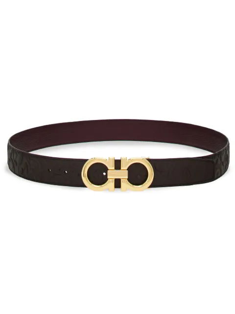 Ferragamo reversible and adjustable Gancini belt Black 770651