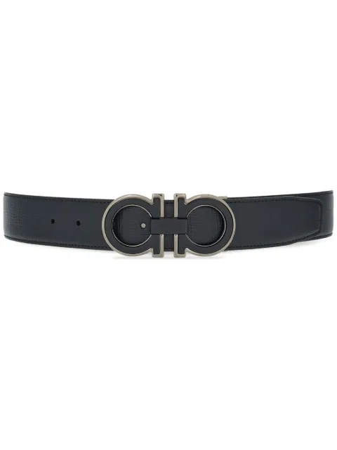 Ferragamo reversible and adjustable Gancini belt Blue 770682