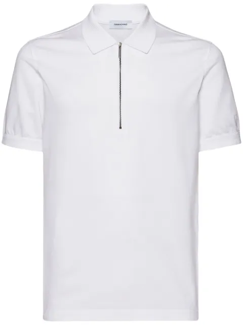 Ferragamo half-zip cotton polo shirt White 772041