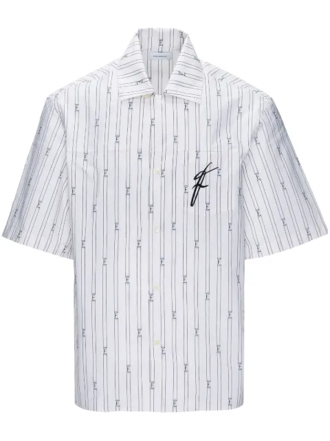 Ferragamo logo-print short-sleeve shirt White 770864