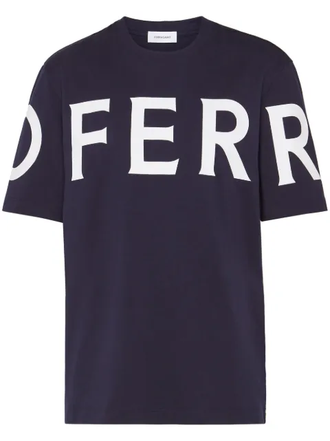 Ferragamo logo-print cotton T-shirt Blue 771855