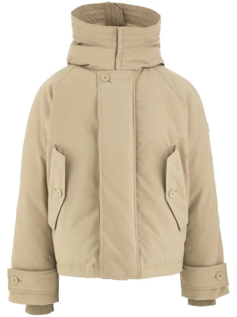 Ferragamo classic-hood padded jacket Neutrals 770336