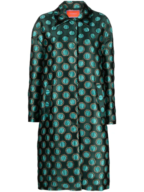 La DoubleJ Boxy polka-dot print coat Green JAC0014JCQ060WSU01GR04