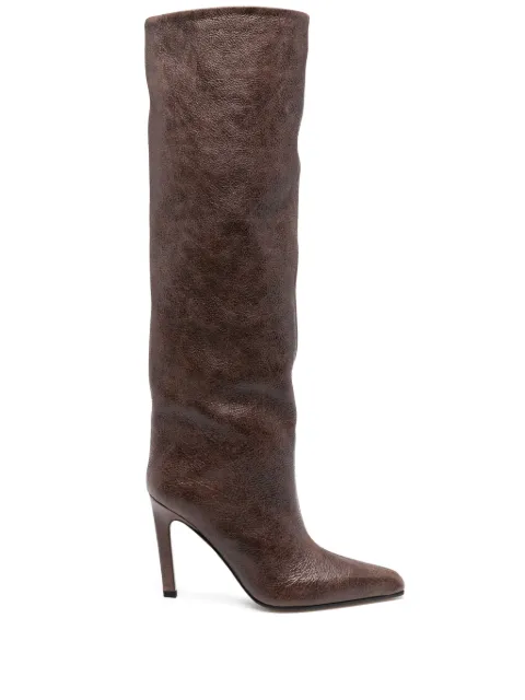 Paris Texas Jude 100mm knee-high boots Brown PX1115XLTHK