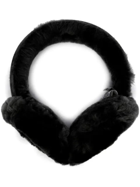 UGG logo-patch faux-fur headband Black 209550