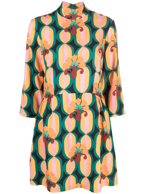 La DoubleJ Juliet geometric-print minidress Blue DRE0432SAB001ARC01BU05