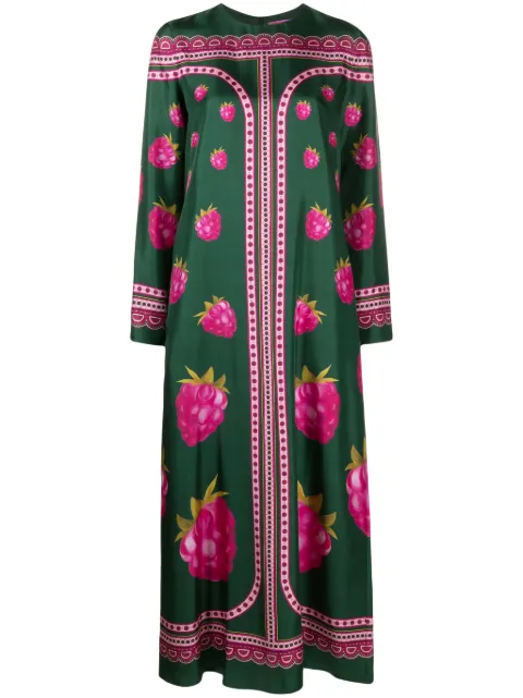 La DoubleJ graphic-print silk maxi dress Green DRE0231SIL006FMB06GR04