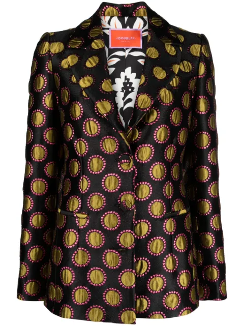 La DoubleJ 24/7 patterned-jacquard jacket Black JAC0063JCQ060WSU01BL01
