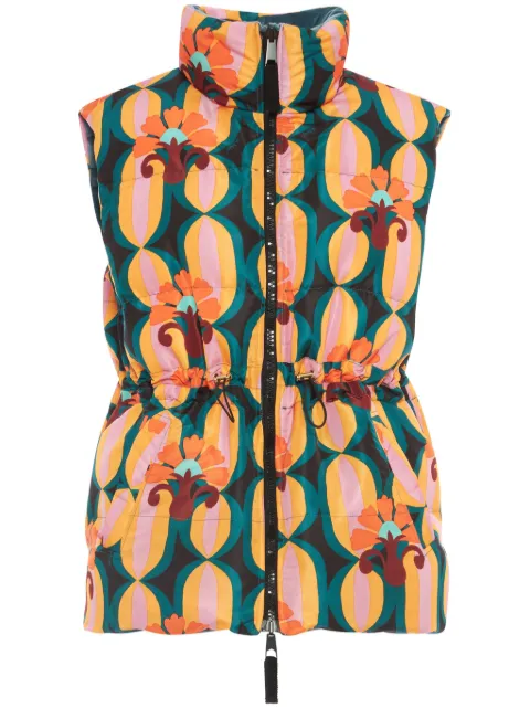 La DoubleJ floral-print reversible gilet Blue DOW0011FAI001ARC01BU05