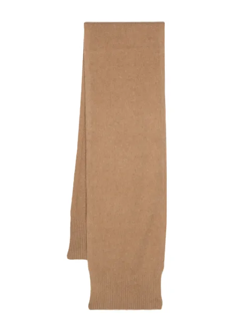 Paura ribbed-edge virgin wool scarf Neutrals 10DP01160000722