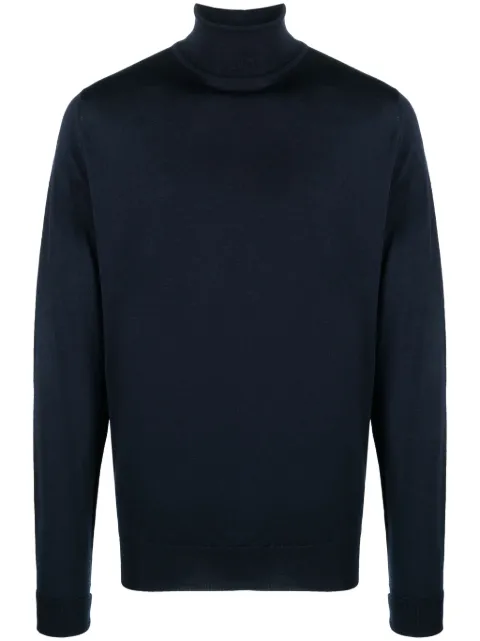 John Smedley roll-neck merino wool jumper Blue RICHARDS