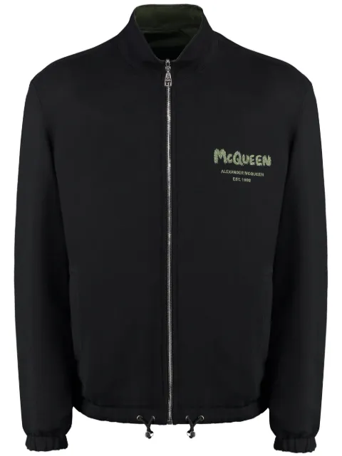 Alexander McQueen Graffiti reversible bomber jacket Green 766091QTAAR