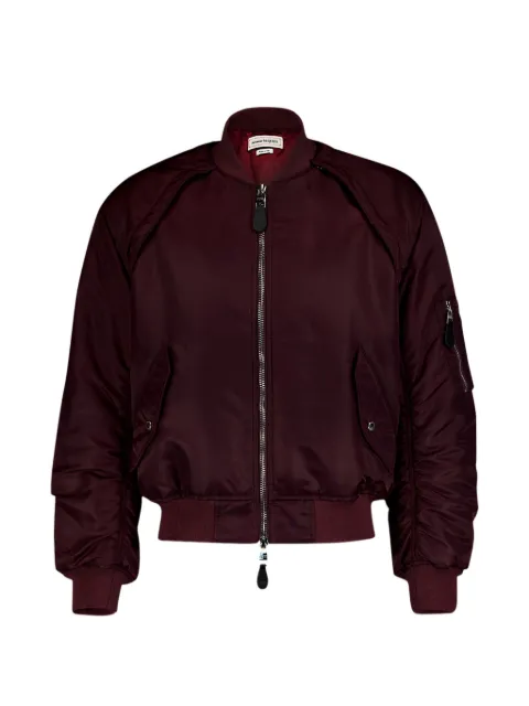 Alexander McQueen detachable-sleeve bomber jacket Red 771141QRAAK