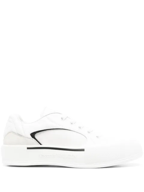 Alexander McQueen Skate Deck Plimsoll leather sneakers White 777241W4SS39061