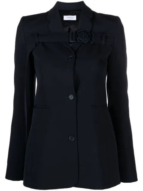 Off-White buckled virgin wool blazer Blue OWEF116F23FAB0014700