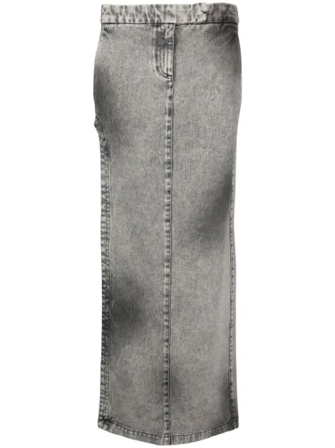 ALESSANDRO VIGILANTE stonewashed straight denim skirt Grey VEWX67005AVXE100