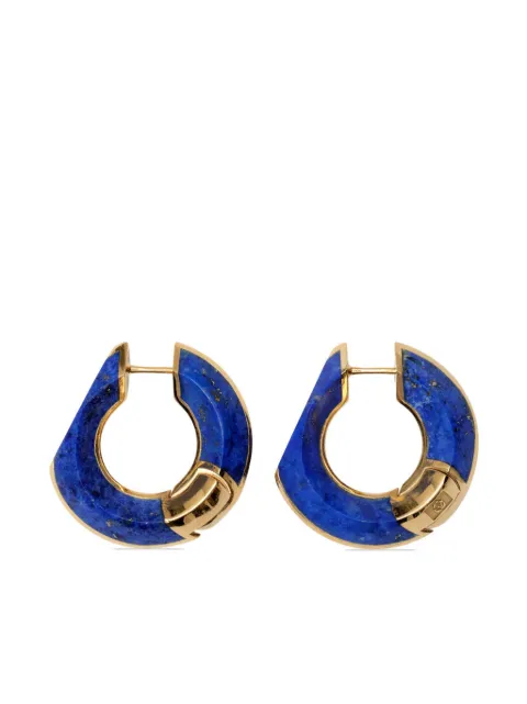 Burberry lapis large Hollow hoop earrings Blue 8074779