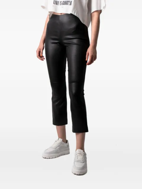 Vince leather flared trousers Black VR10822154001BLK