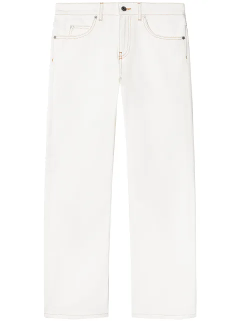 Off-White contrast-stitching straight-leg jeans White OWYA059S24DEN0010100