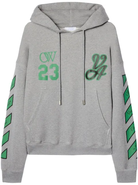 Off-White 23 Varsity Skate cotton hoodie Grey OMBB085S24FLE0140655