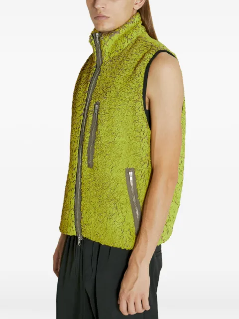 Song For The Mute faux-fur gilet Yellow 232MVT014